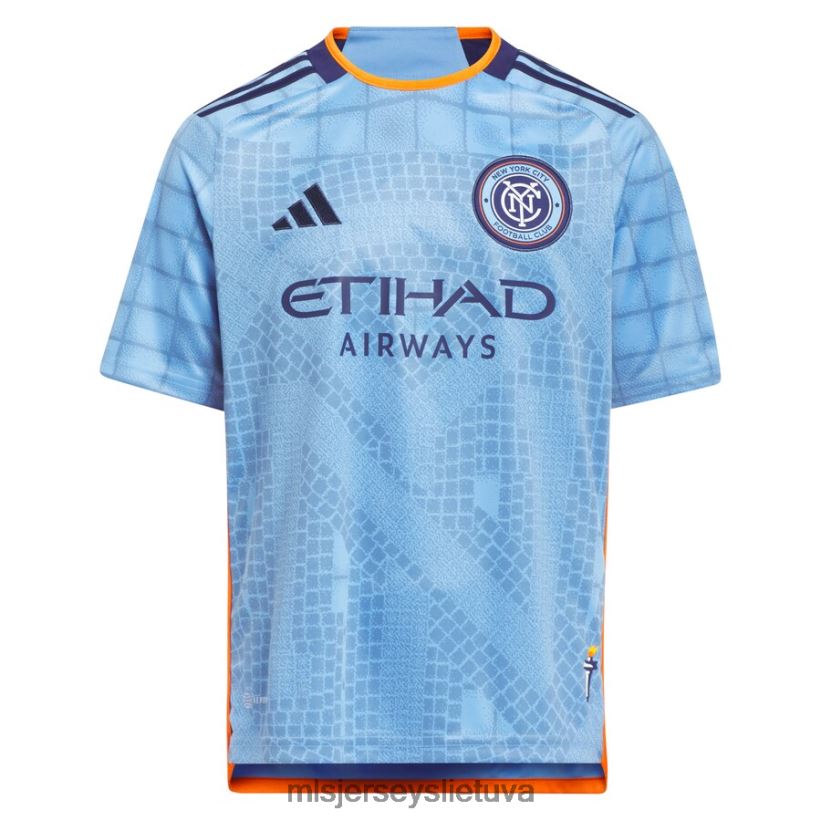 džersis New York City fc keaton parks adidas šviesiai mėlyna 2023 m. interboro rinkinio replikos megztinis vaikai MLS Jerseys 2LHJZF1000